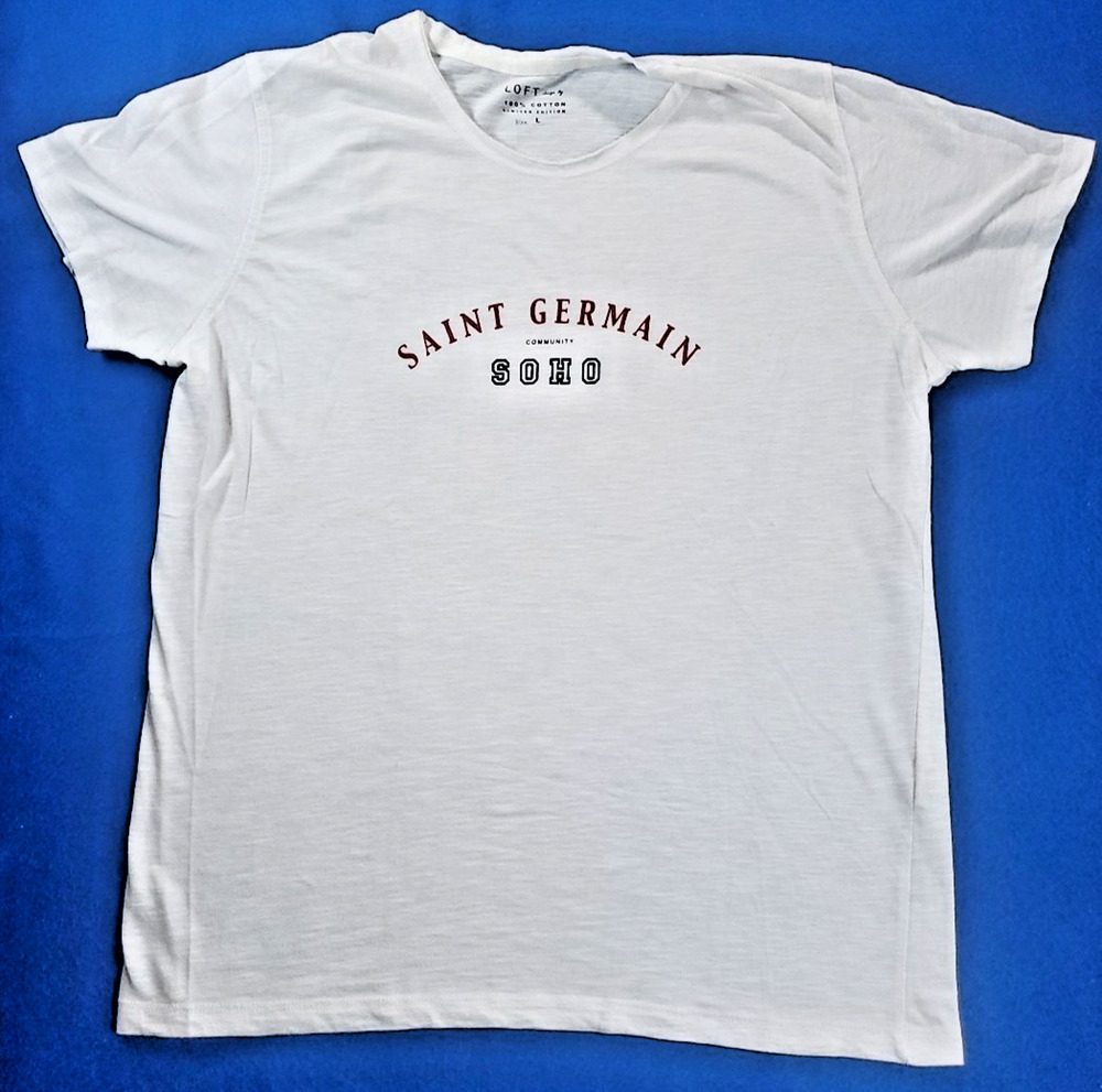 Loft Saint German Community SOHO White T-Shirt Men's Size Large Limited Edition